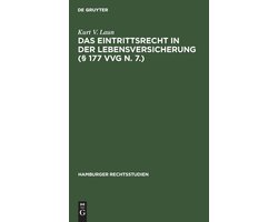 Hamburger Rechtsstudien- Das Eintrittsrecht in Der Lebensversicherung (§ 177 VVG N. 7.)