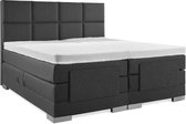 Boxspring Elektrische  Plint 180x220 Compleet Antracite 8 vlaks