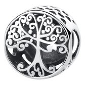 Tracelet - Zilveren bedels - Bedel levensboom Familie | Stamboom bead bedel | 925 Sterling Zilver - Pandora compatible - 925 Zilver Certificaat - Valentijn