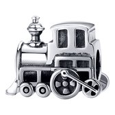 Tracelet - Zilveren bedels - Bedel Locomotief | Trein bedel | 925 Sterling Zilver - Pandora compatible - Met 925 Zilver Certificaat - In Leuke Cadeauverpakking - Valentijn tip