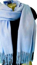 Lange Warme Sjaal - Effen - Unisex - Lichtblauw - 180 x 78 (SH27)