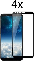 OnePlus 5T Screenprotector - OnePlus 5T Screen Protector Glas - Screenprotector OnePlus 5T - Full cover - 4 stuks
