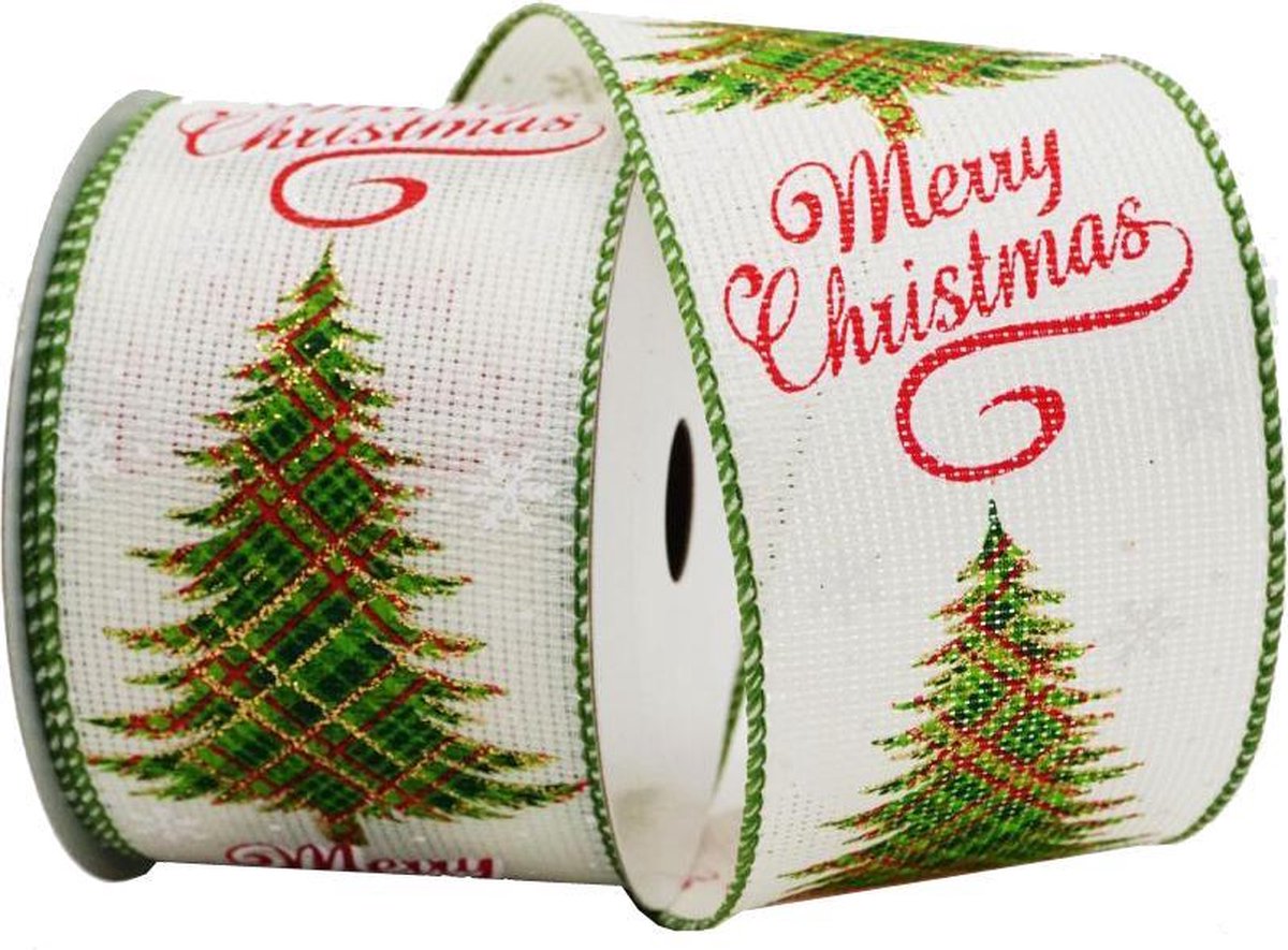 Feestelijk sierlint in donkerrood met gouden sterren, breedte 15mm, lengte 20m