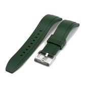 Chibuntu® - Groen Rubber Horlogebandje - Horlogebandjes collectie - 22mm bandbreedte