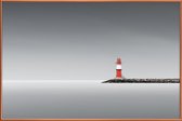 JUNIQE - Poster met kunststof lijst Lighthouse East | Warnemünde 2021