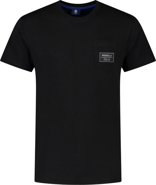 Rogelli Pocket T-Shirt - Sportshirt Korte Mouwen - Heren - Zwart