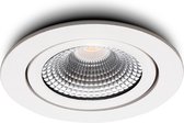 Ledisons LED Inbouwspot - Vivaro Wit 3W - Dimbare Spot - Extra Warm-Wit - IP54 - Geschikt voor Woonkamer, Badkamer en Keuken - Plafondspot Wit - Ø75 mm