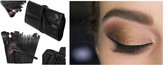 24 delig verleidelijke kwastenset met luxe handige etui. Kwasten -make-up set voor oogschaduw - eyeliner - wenkbrauw - foundation - face blender.
