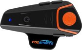 FodSports® Pro Half Face Helmet Intercom - Motor Communicatie Systeem - Motor Intercom - 1000 Meter Bereik - Noise Cancelling - Bluetooth Motorhelm Headset - 1 Stuk