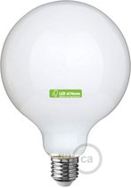 LEDatHOME LED Melkwitte Gloeilamp - Globe G125 - 7.5W E27 Dimbaar 2700K