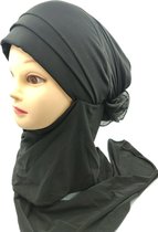 Mooie zwarte Hoofddoek, hijab.