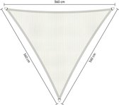 Shadow Comfort® Gelijkzijdige driehoek schaduwdoek - UV Bestendig - Zonnedoek - 360 x 360 x 360 CM - Arctic White