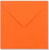 Oranje enveloppen 16 x 16 cm 100 stuks