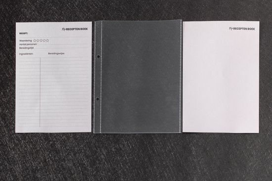 Recepten verzamelboek - recepten invulboek - recepten notitieboek - kookschrift - verzamelmap - receptenmap - kookboek - gekleurde tabbladen - eetsmaakvol.nl - jijzelf