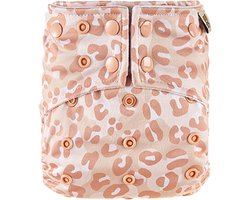 HappyBear | Pocketluier - Roar | Wasbare luier | Onesize - 5kg t/m 17kg | Dubbele lekgoten - minder kans op doorlekken | Dubbele pocketopening | Inclusief bamboe booster & microvezel booster