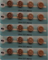 ARcas Knoopcel batterijen AG13 LR44 1.5 volt - 20 stuks