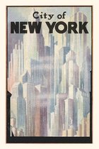 Pocket Sized - Found Image Press Journals- Vintage Journal Abstract New York City Travel Poster