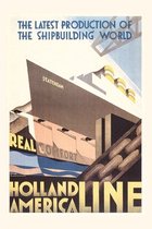 Pocket Sized - Found Image Press Journals- Vintage Journal Poster for Holland America Line Poster