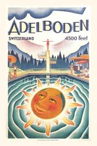 Pocket Sized - Found Image Press Journals- Vintage Journal Adelboden Switzerland Travel Poster