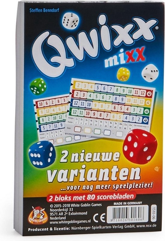 Spellenset - Qwixx - Scoreblokken Mixx & Connected & Bonus