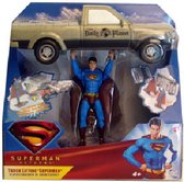 Truck lifting superman actie figuur