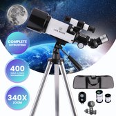 Bol.com Luxe Monoculaire Telescoop - Sterrenkijker - Astronomie - Beginners & Gevorderden - 340x vergroting - Draagtas - Telefoo... aanbieding
