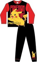Pokémon Pikachu pyjama - rood / zwart - Pokemon pyama - maat 146/152