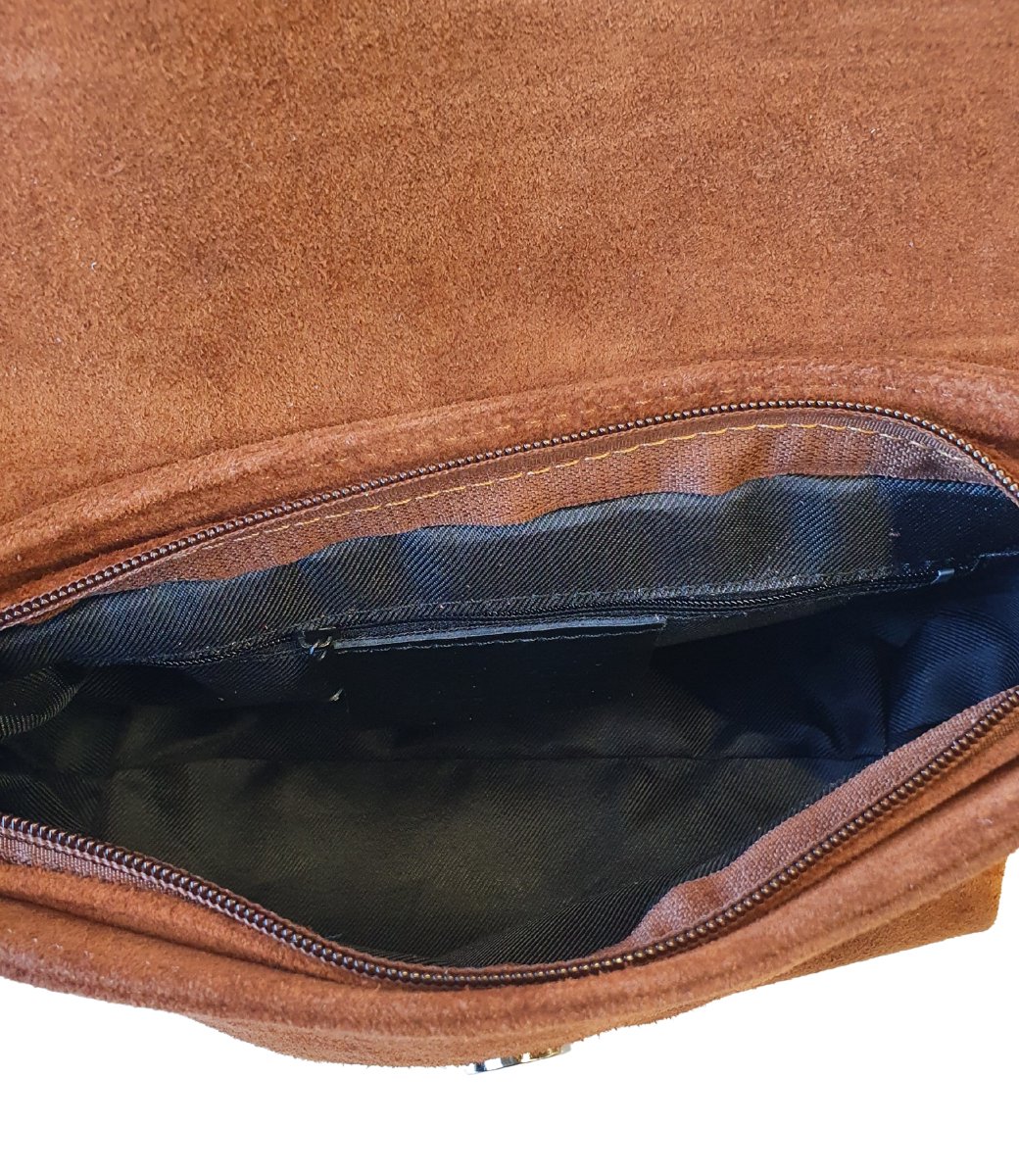 Retro Slouch Tas In Imitatiesuède (36x31x13 Cm) Voor Werk