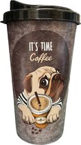 Titiz coffee to go It's time 650 ml - koffie of theebeker voor onderweg met deksel