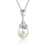 Montebello Ketting Pia DZ418H -  925 Zilver Gerhod.- Swarovski®- 16mm - 42cm