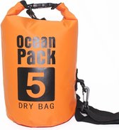 Nixnix Waterdichte Tas - Dry bag - 5L - Licht oranje - Ocean Pack - Dry Sack - Survival Outdoor Rugzak - Drybags - Boottas - Zeiltas