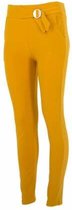 Fashion effen legging geel met siergesp S/M