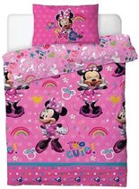 Minnie Mouse dekbedovertrek tweepersoons - 200 x 200 cm. - Disney dekbed - roze