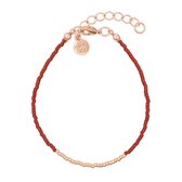 Mint15 Armband 'Simply Chique' - Rood - Roségoud