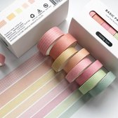 Decoratietape - set van 8 - Geweldige kleuren - Washi tape - Rising run