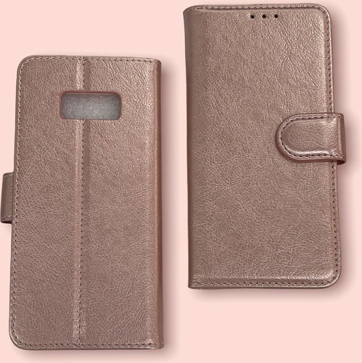 ZKl Telecom Telefoonhoesje - Book Case - Geschikt Voor Samsung Galaxy S8 - Roze En Goud