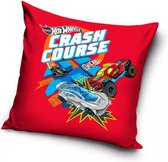 Hot Wheels Crash Course Sierkussens - Kussen - 40 x 40 inclusief vulling - Kussen van Polyester - KledingDroom®