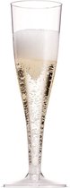 Champagneglazen - 20 stuk(s) - 140ml - Chique - Plastic - Glazen - Transparant - Kunststof