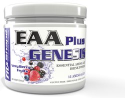 Fit&Shape EAA Genesis plus (Essential Amino Acids) 310 gram/poeder Smaak: bosvrucht (20 doseringen) bevat alle Essentiële aminozuren met BCAA/Beta-alanine & Glutamine
