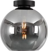 Plafondlamp Marino 25cm Titan - Ø25cm - E27 - IP20 - Dimbaar > plafoniere spiegel smoke glas | plafondlamp spiegel smoke glas | plafondlamp eetkamer spiegel smoke glas | plafondlamp keuken smoke glas | led lamp smoke glas | sfeer lamp smoke glas