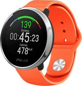 Siliconen Smartwatch bandje - Geschikt voor  Polar Unite sport band - oranje - Strap-it Horlogeband / Polsband / Armband