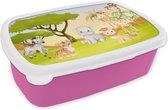 Lunch box Rose - Lunch box - Lunch box - Jungle - Animaux - Enfant - 18x12x6 cm - Enfants - Fille