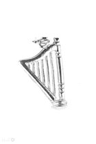 Bedeltje harp, 2 cm