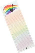 Magnetische Notitieblok 8ste noot met regenboog