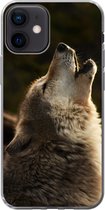 iPhone 12 hoesje - Wolf - Grijs - Dieren - Siliconen Telefoonhoesje