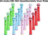 EB-10A Opzetborstels Voor Kids - Oral B Kids - Opzetborstel Oral B Precision Clean - 24 stuks Vardaan Opzetkopjes - Zacht - Voor Elektrische Tandenborstels - Opzetborstel Voor Melk