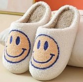 Sloffen Pantoffels Slippers Smiley Adult Gebroken Wit