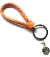 Sleutelhanger - Oranje - Hardlopen - Halve Marathon - Triathlon - 21.1 kilometer - Sport - Hanger - Leer - Kleur - Sportsieraad - Sieraad - Sportsieraden - Sieraden - Team - Teamka