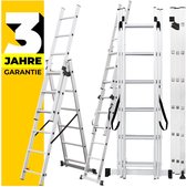Craftfull combinatieladder CF-106A aluminium ladder 5in1 uitschuifladder 5.90m