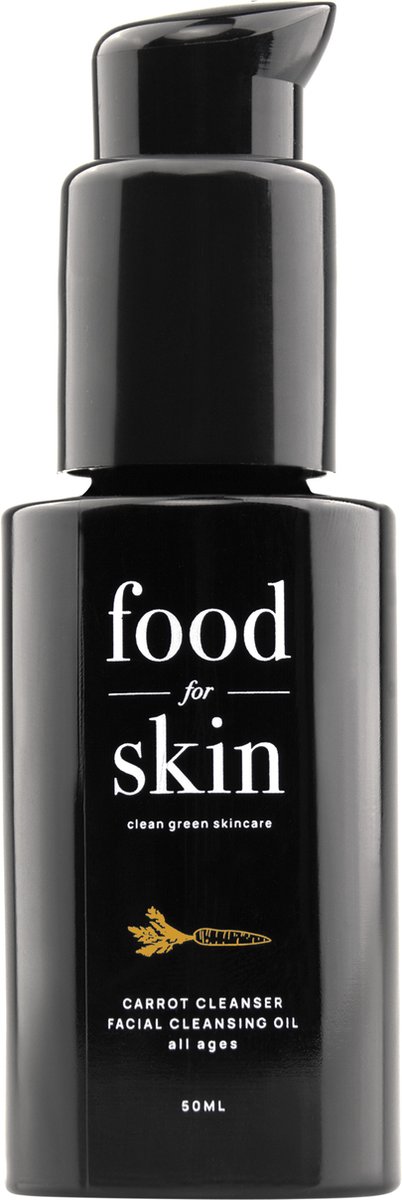 Food for Skin - Carrot Cleanser - Facial Cleansing Oil 50m - 100% natuurlijk - vegan - Made in NL